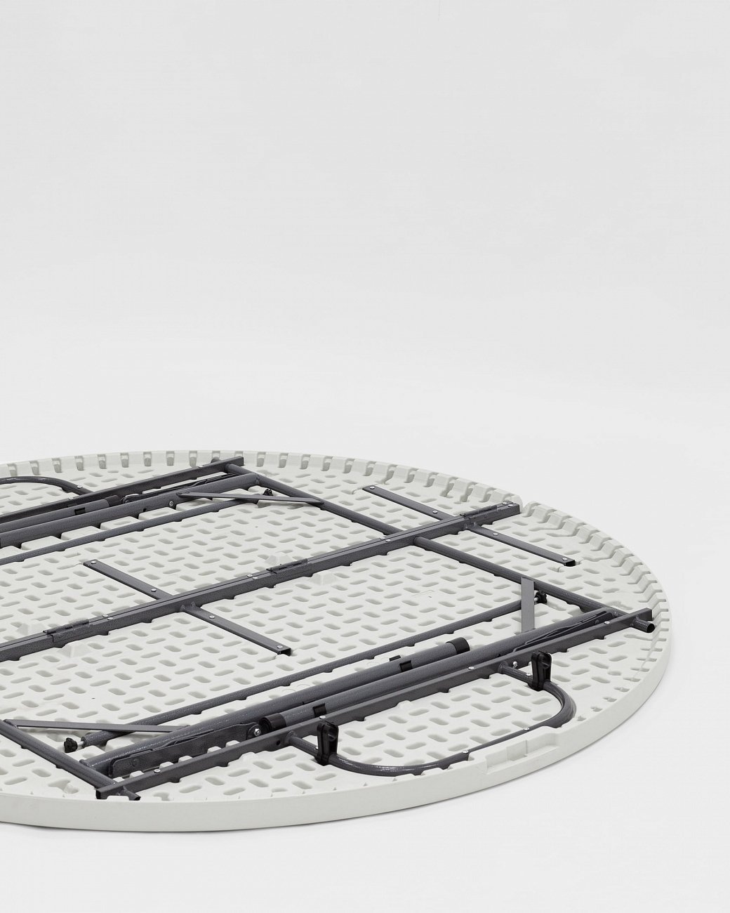 Стол обеденный белый круглый пластиковый складной D 150 см "Кейт" STOOL GROUP  00-3958669 Белый  - Вид №6