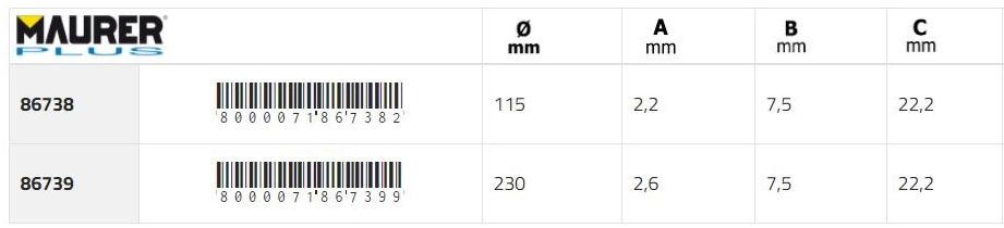 MAURER PLUS Алмазные диски для гранита, бетона и плитки sun-id-1479170 - Вид №1