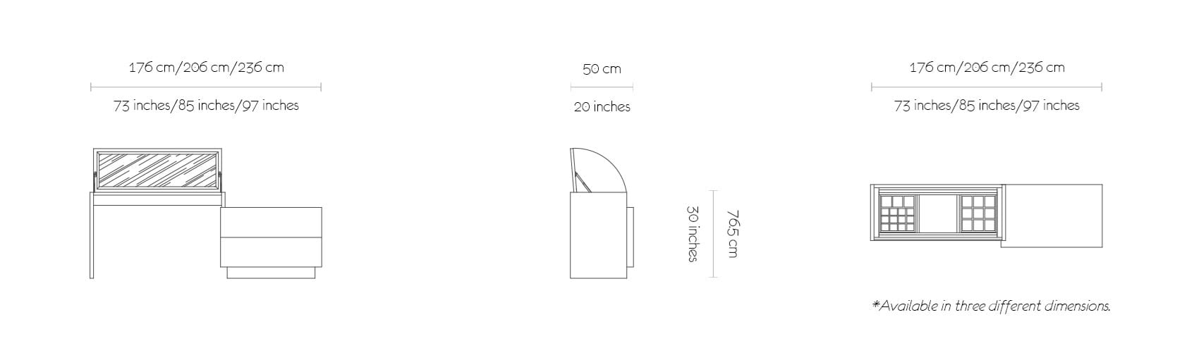 Деревянный комод / туалетный столик MORADA Vogue ARCH-00150747 - Вид №3