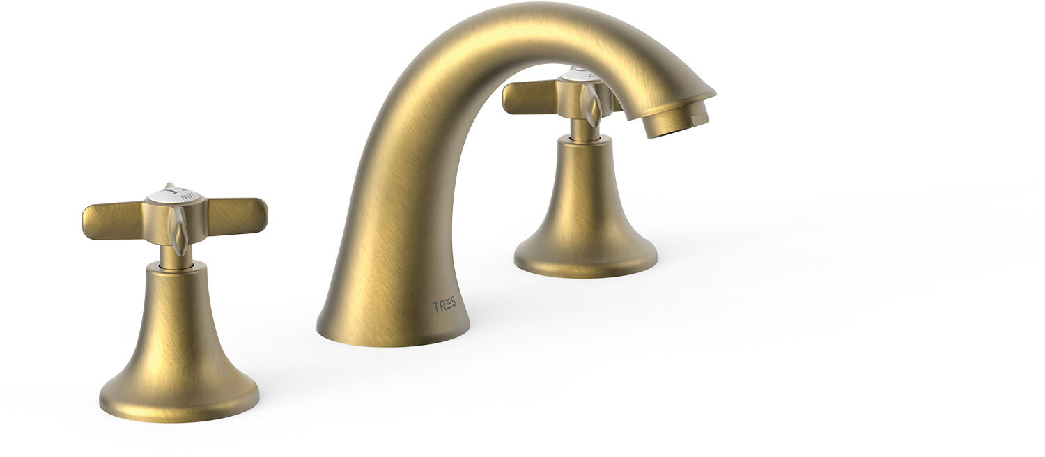 Смеситель для раковины TRES CLASIC с 3 отверстиями на бортике-24210601LM TRES