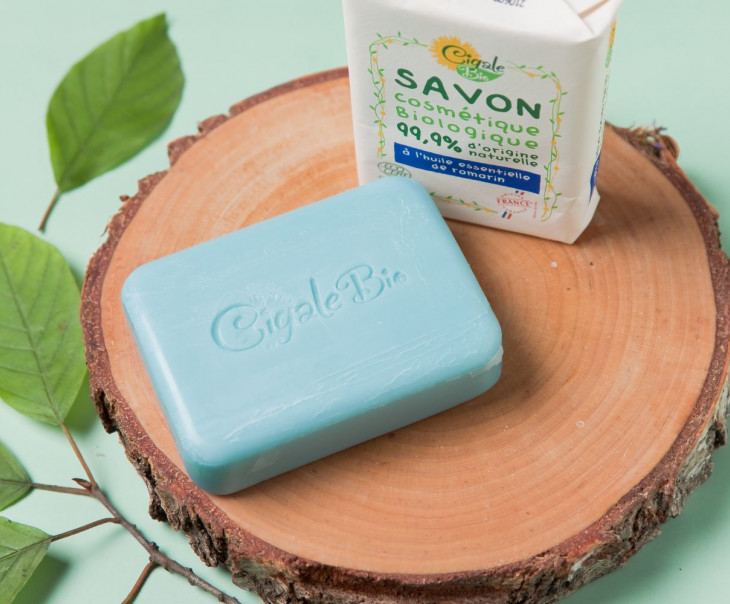 7209 CIGALE BIO Мыло твердое с эфирным маслом розмарина Вкусляндия  - Вид №2