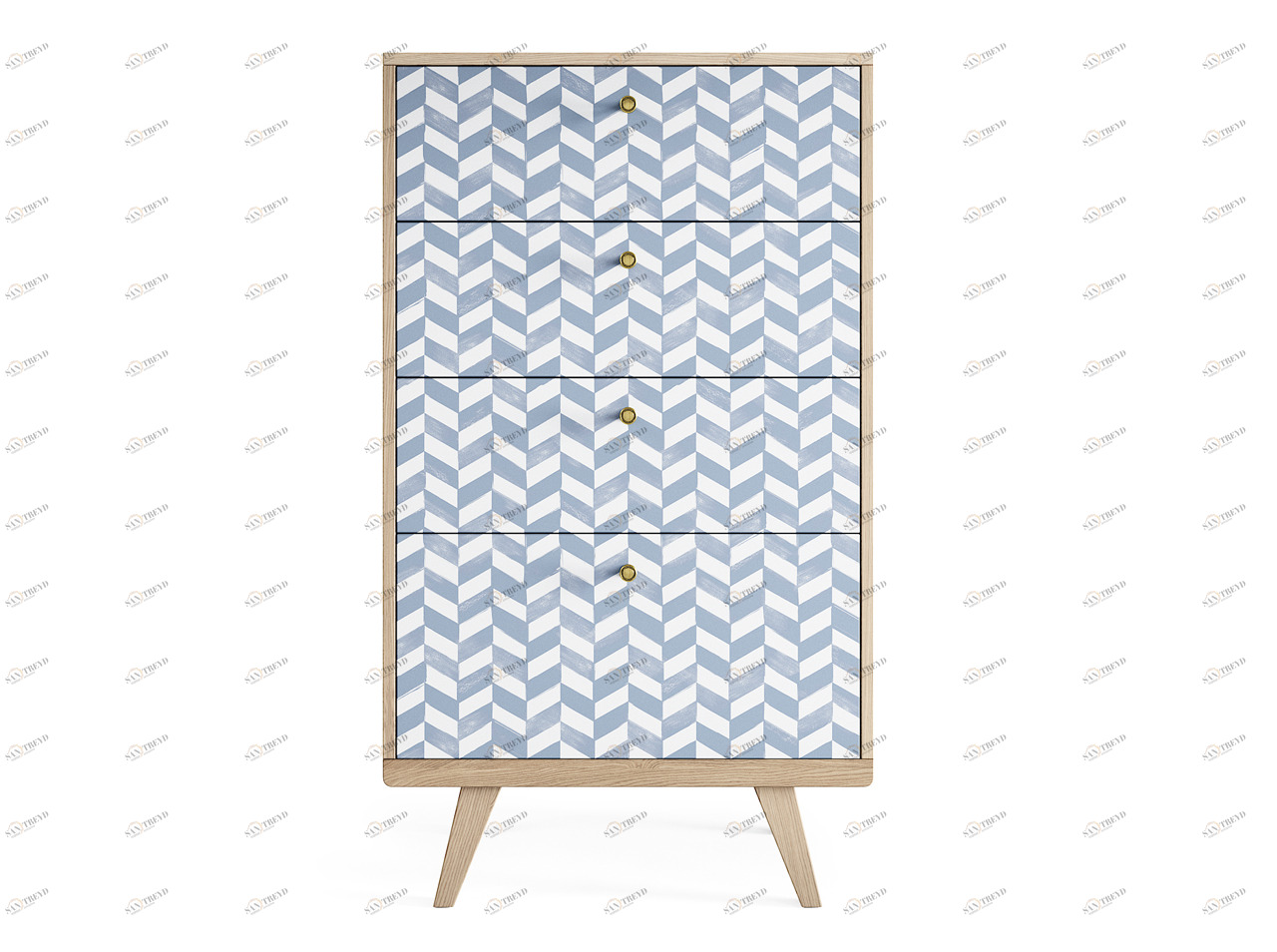 Комод высокий с рисунком "Принт 050" Thimon THE IDEA КОМОДЫ THIMON 209991 Бежевый;голубой 