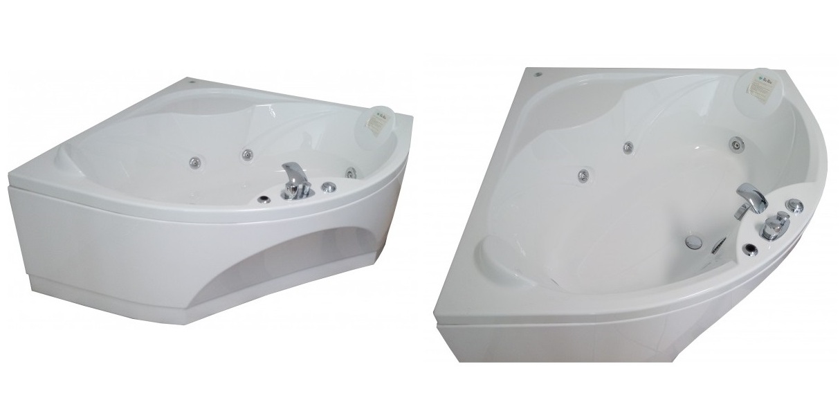 Ванна угловая с аэромассажем Greta 140 см Karolitalia BLUBLUEGRETABLUAIR - Вид №1