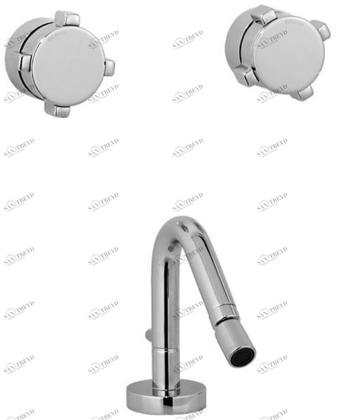 RUBINETTERIE STELLA Смеситель для биде на 3 отверстия Aster sun-id-1352387