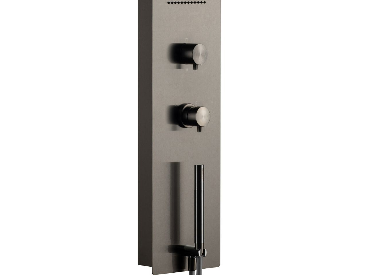 Душевая панель из нержавеющей стали с ручным душем и переключателем Cropelli Quadro ARCH-00098721 - Вид №2