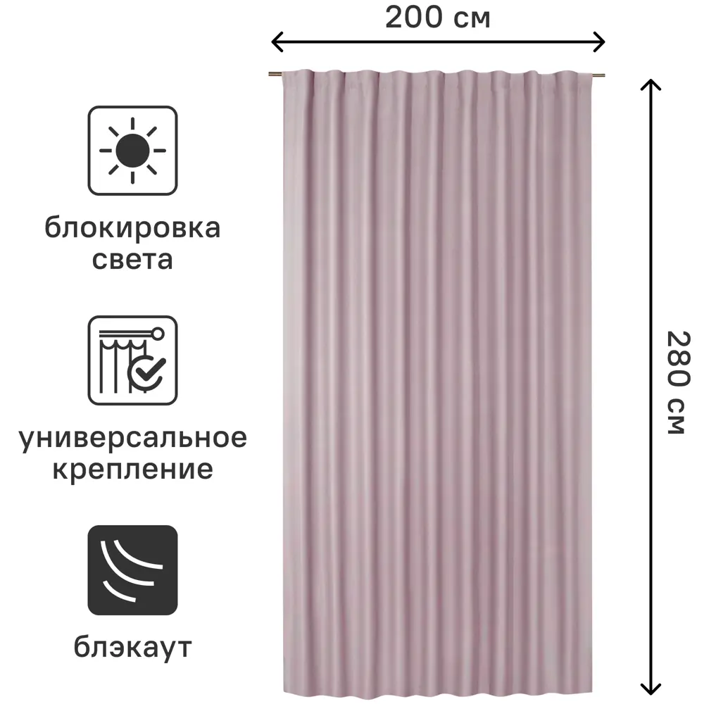 INSPIRE Штора блэкаут Alycia с волнами для кухни 200x280 см 84756989 STLM-0054645 - Вид №2