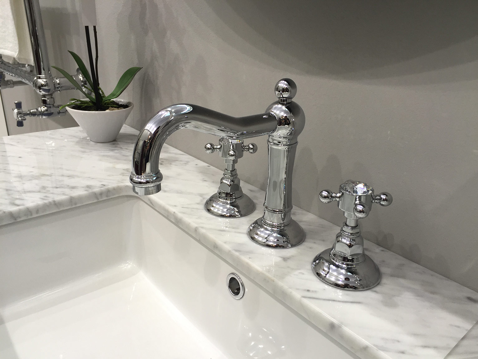 1402 ** 93 Комплект ванны с дуплексным душем Nicolazzi Series Half Dome Crystal  - Вид №6