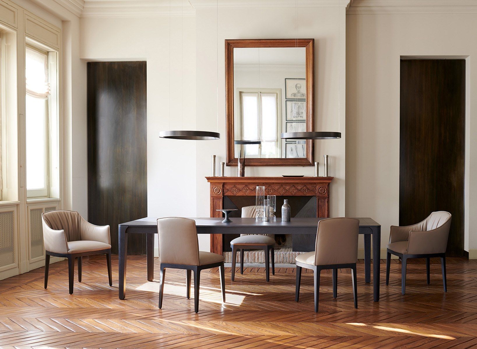 Мягкое кожаное кресло с подлокотниками Potocco ARCH-00127811 - Вид №2