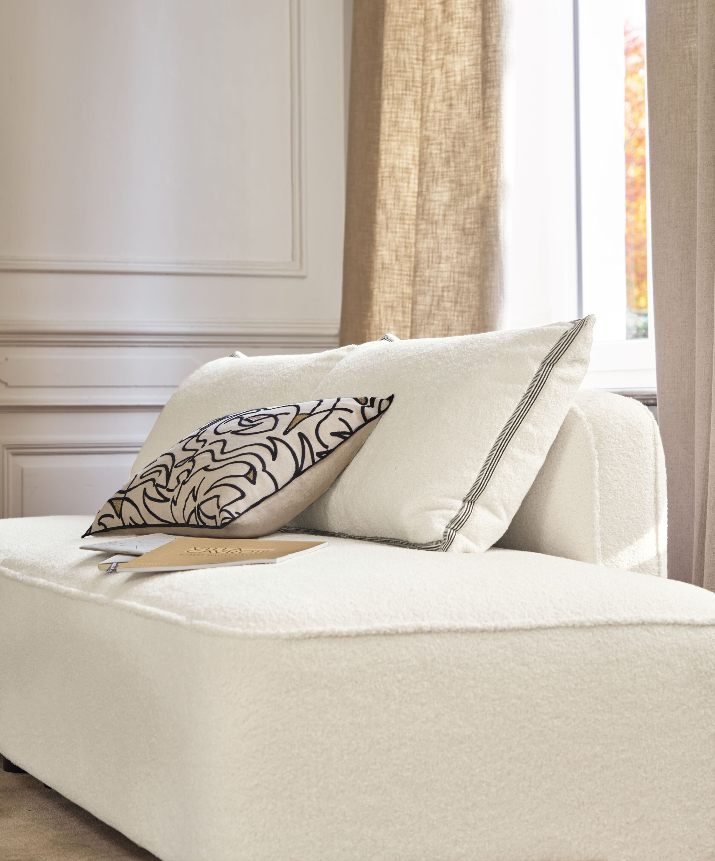 Однотонная ткань букле Casamance Népal ARCH-00121333 - Вид №2