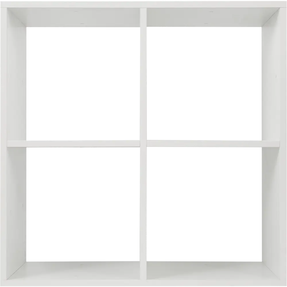 Стеллаж КУБ 4 секции 70.5х70.5х32 см ЛДСП цвет белый Santreyd STLM-2059801 - Вид №1