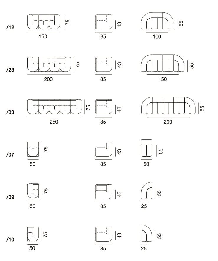 Кожаный модульный диван de Sede DS-707 ARCH-00048588 - Вид №4