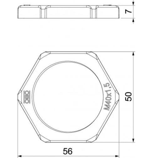 Полиамидная гайка OBO Bettermann BlackLine ARCH-00111907 - Вид №7