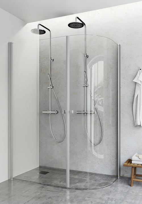 1450451 Igloo Pro J + Душевой Уголок Прямой Прозрачное Стекло 80X80 Hafa Прозрачный 