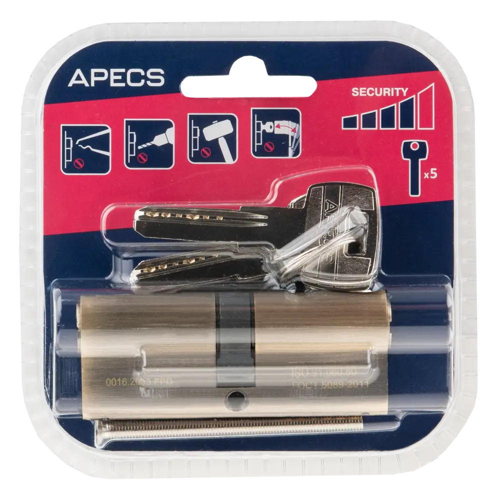 Цилиндровый механизм APECS Pro LM-80-AB для металлических дверей 84168107 SM STLM-0903064 - Вид №2