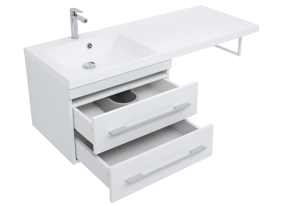 Тумба с раковиной Aquanet Нота 120 L белый 0017148300239565 - Вид №3