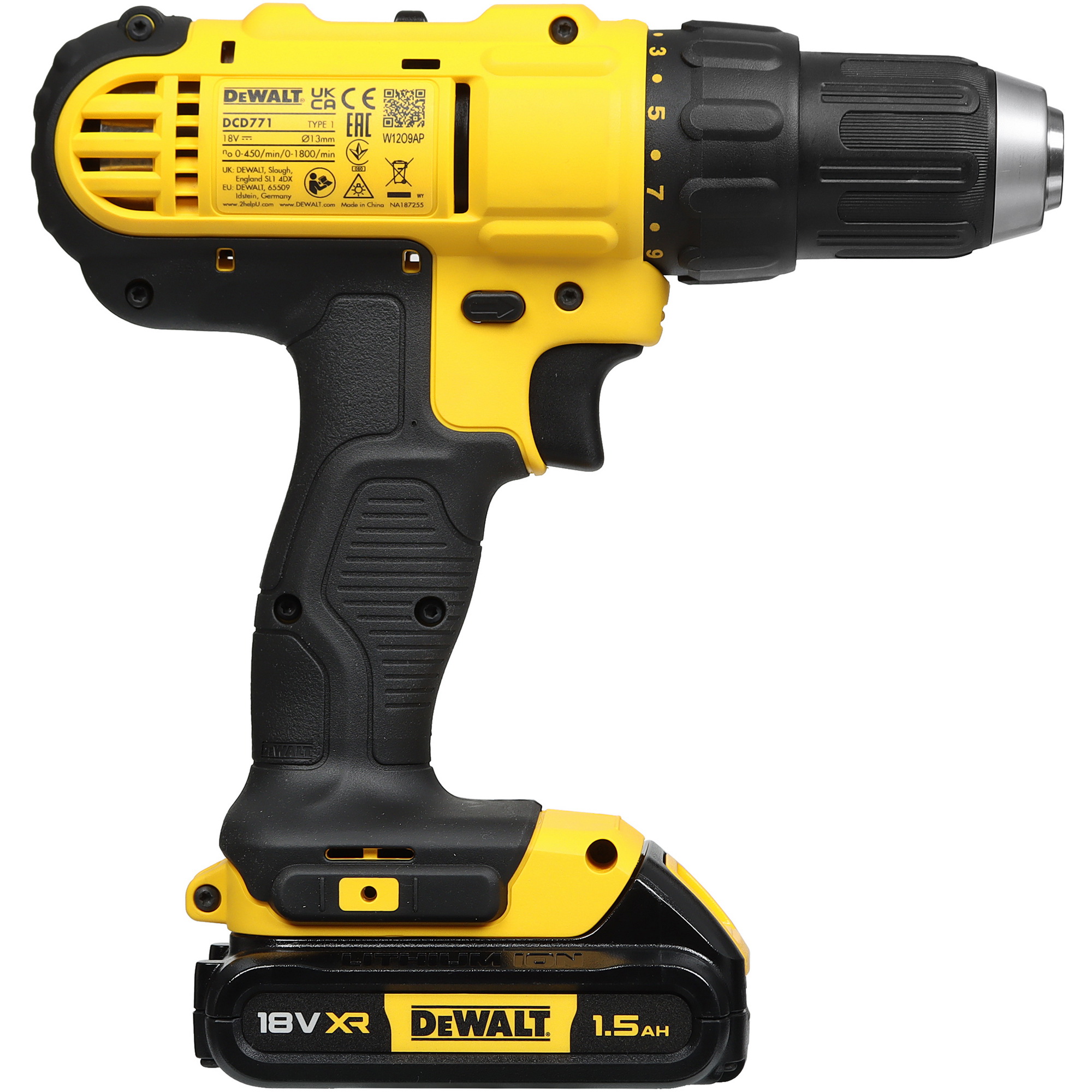 Дрель-шуруповерт DeWalt DCD771C2 XR FLEXVOLТ 18/54V 5443673 STDN-0041729 - Вид №2