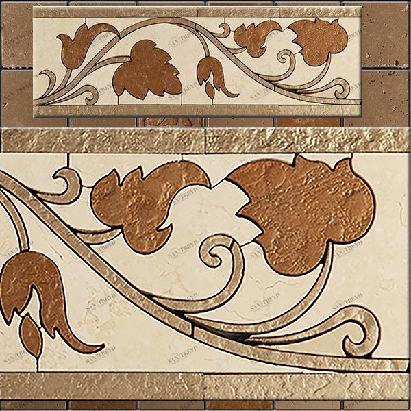 БОРДЮР ИЗ МРАМОРА GR-1 SKALINI FLORAL GR1