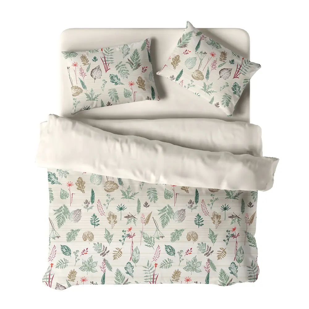 Комплект постельного белья Волшебная ночь Эко Herbarium евро бежевый 89438377 STLM-1580624