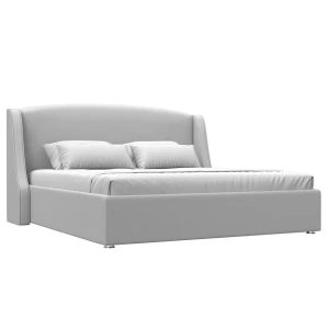 91811058 Кровать Лига Диванов Лотос 120769 215x120x210 см эко-кожа цвет белый STLM-1376984
