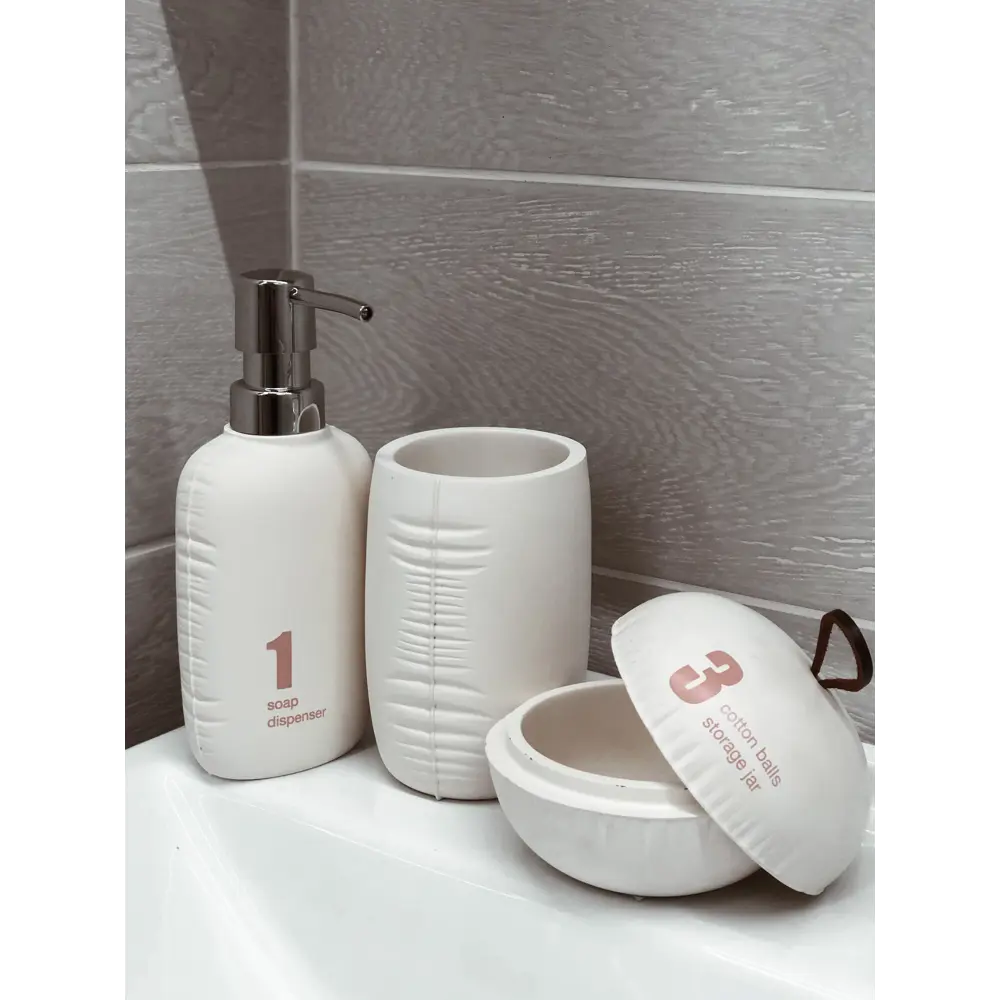 Стакан для зубных щёток Vidage Zepellin полирезин цвет белый розовый STLM-2079631 - Вид №1