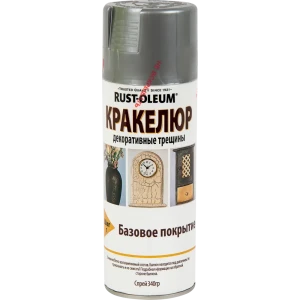 Краска аэрозольная кракелюр Rustoleum базовое покрытие цвет серебряный 0.34 кг