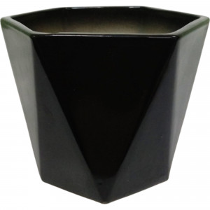 83104752 9x10x9 см v0.49 л керамика чёрный Кактусник