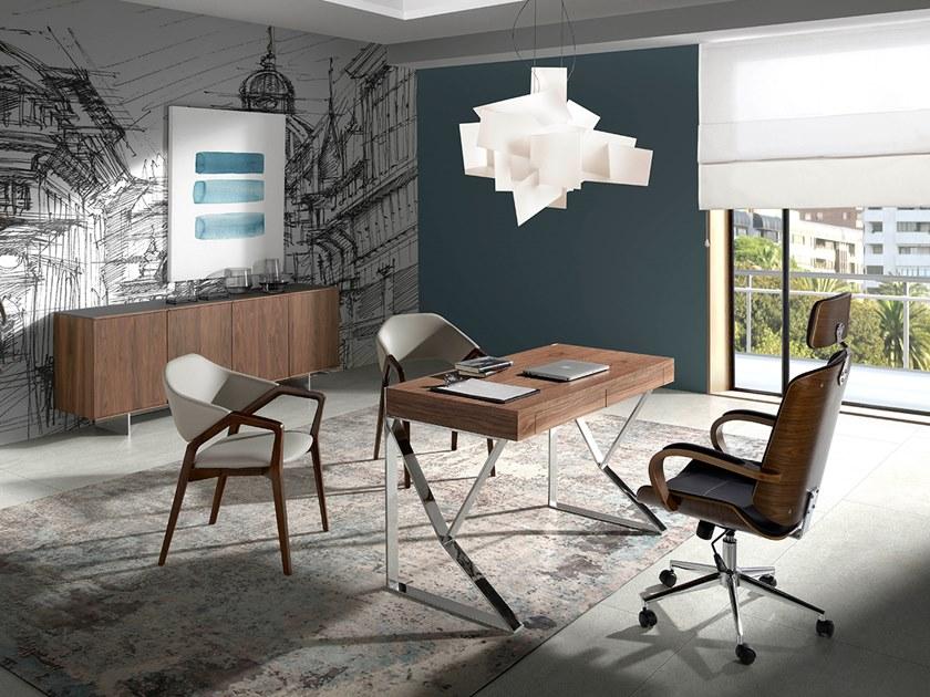 Angel Cerdá Письменный стол из нержавеющей стали и дерева с ящиками Nature life 3015 Angel Cerda - Вид №3