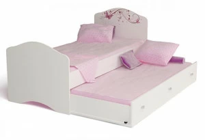 Кровать классика ABC-KING Фея с рисунком без страз (160*90) без ящика и матраса