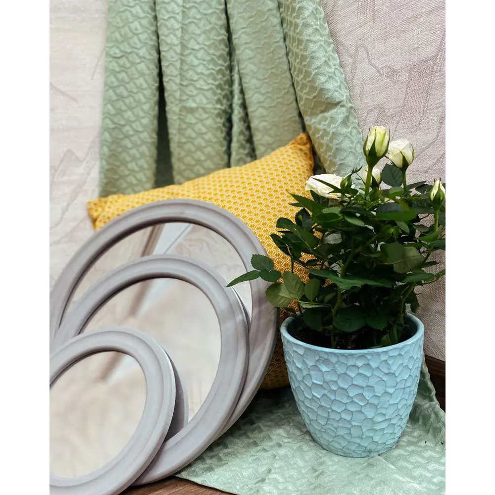Santreyd Горшок «Манго» бирюзовый бетонный с рельефной фактурой 82113270 STLM-0019378 - Вид №2