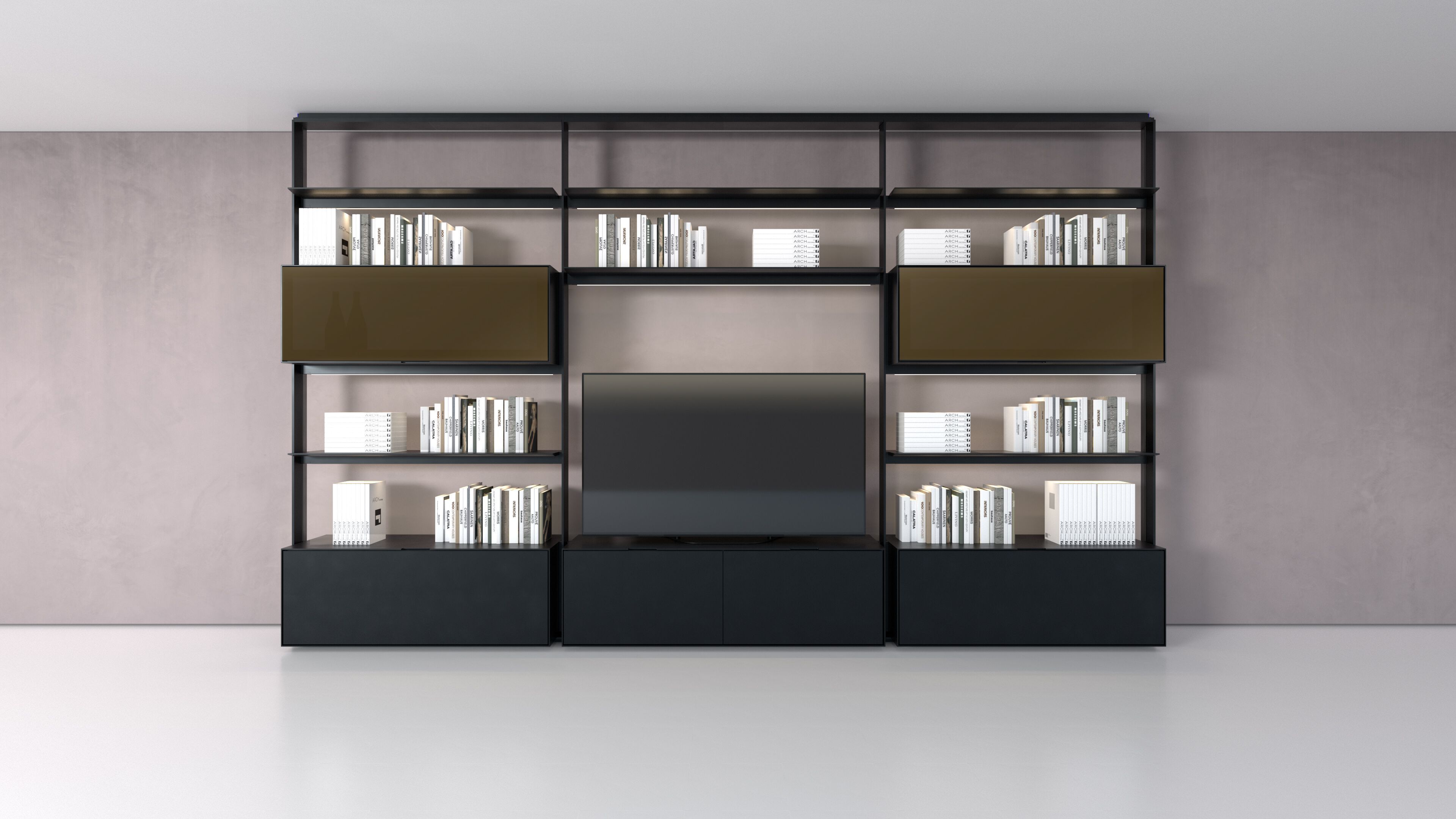 Экструдированный алюминиевый книжный шкаф B&B Italia FLAT.C FRAME ARCH-00061922 - Вид №7