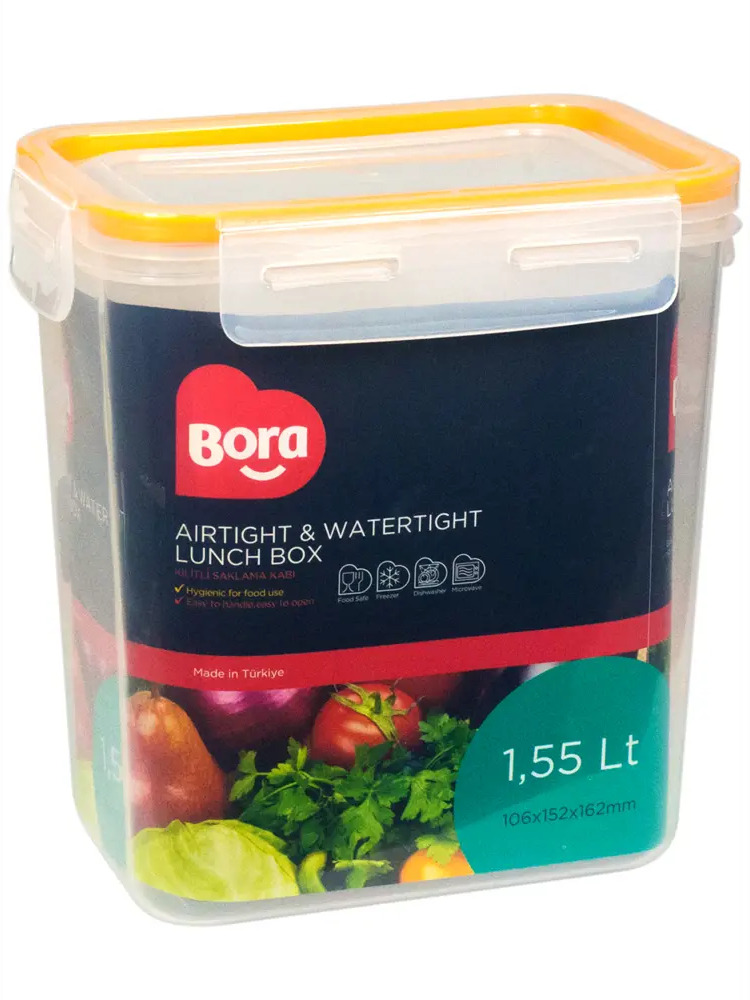 91136644 Контейнер для пищевых продуктов Bora ПЛ-BO875o 1.55 л пластик цвет прозрачный STLM-0862340