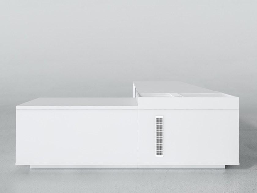 Grado Design Рабочий угловой стол из алюминия и дерева с ящиками  Dad-ex-01  - Вид №4