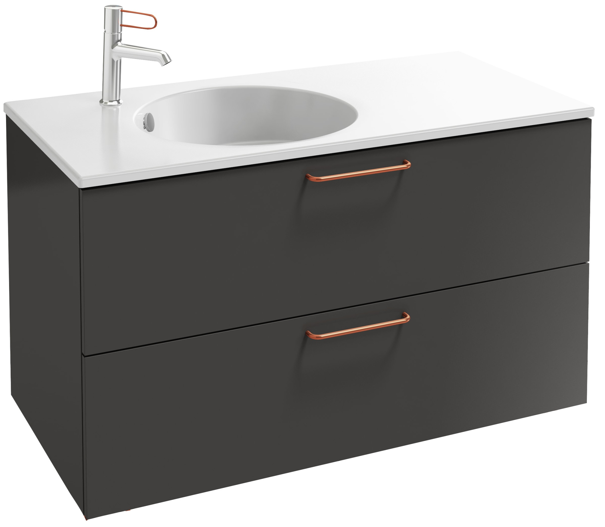 EB2524-R7-P14 Тумба под столешницу 100 см, 2 ящика, бронзовая ручка JACOB DELAFON ODÉON RIVE GAUCHE ODEON RIVE GAUCHE