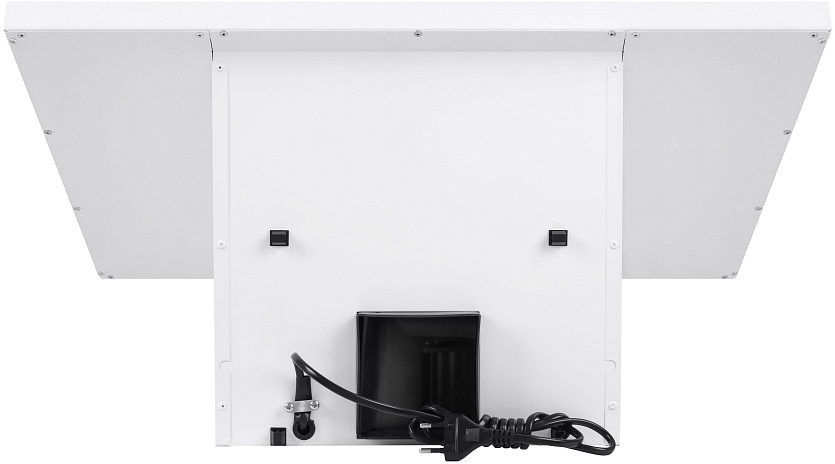 TOWER Light 50 White Glass White Вытяжка tower light 50 белый/белое стекло/ • тип: настенная• цвет: белый• управление: кнопочное• ширина, мм: 500• полная потребляемая мощность, вт: 150• количество скоростей: 3• максимальная производительность, м3/ч: 470• Santreyd  - Вид №6