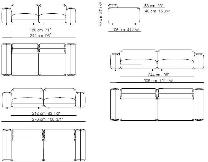 arflex Секционный модульный кожаный диван sun-id-1477936 - Вид №4