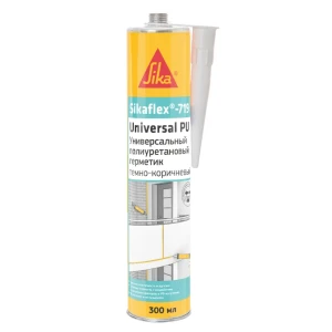 91539406 Герметик полиуретановый Sika flex-719 Universal PU темно-коричневый 0.3 л STLM-1526750