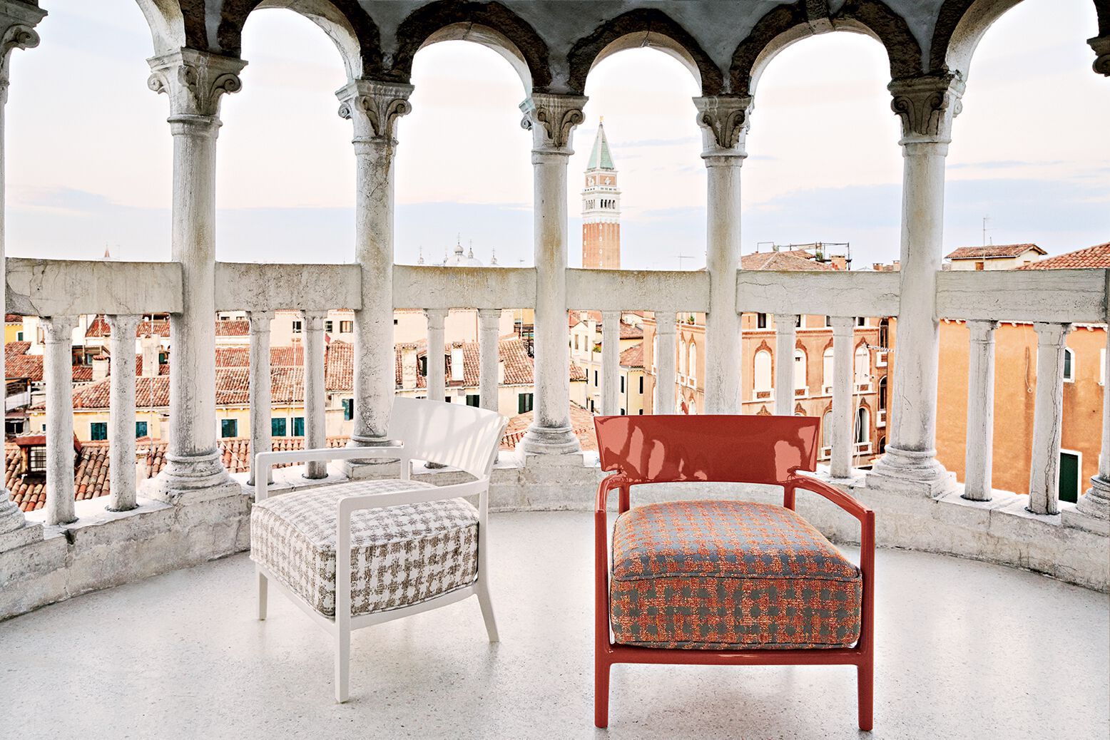 Съемное кресло из поликарбоната и ткани с подлокотниками Kartell CARA ARCH-00152115 - Вид №2