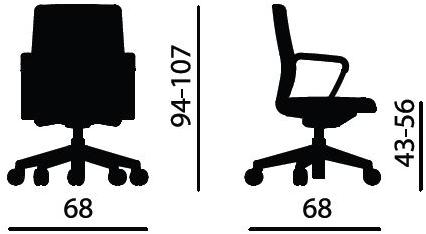 Quadrifoglio Стул для руководителя с низкой спинкой Directa sun-id-1351991 - Вид №3