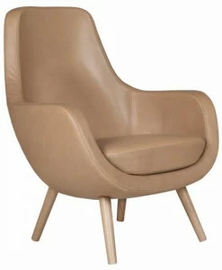 Sits Мягкое кожаное кресло с подлокотниками Stefani