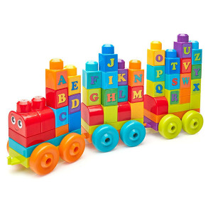 FWK22 Mattel Mega Bloks Мега Блокс Набор Обучающий поезд "Алфавит" MEGA BLOKS (Mattel)