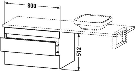 DS533903131 DuraStyle Шкафчик для консоли Сосна серебристая, декор Duravit - Вид №1