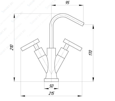Cмеситель MIGLIORE Syntesi ML.SNS-7944 для биде ML.SNS-7944.CR - Вид №1