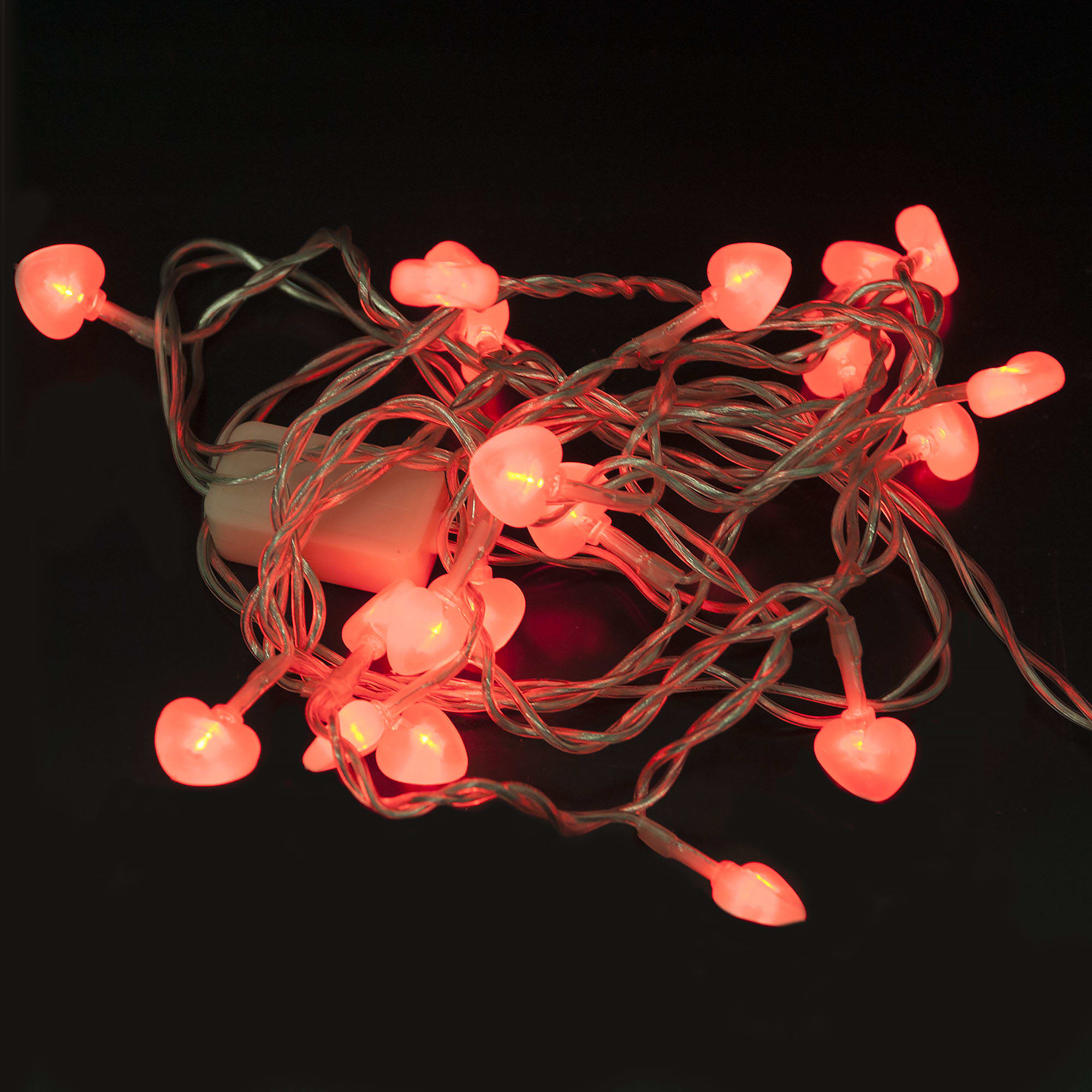 14683359 Электрогирлянда комнатная нить «Сердца» 2 м 20 LED красный Santreyd 