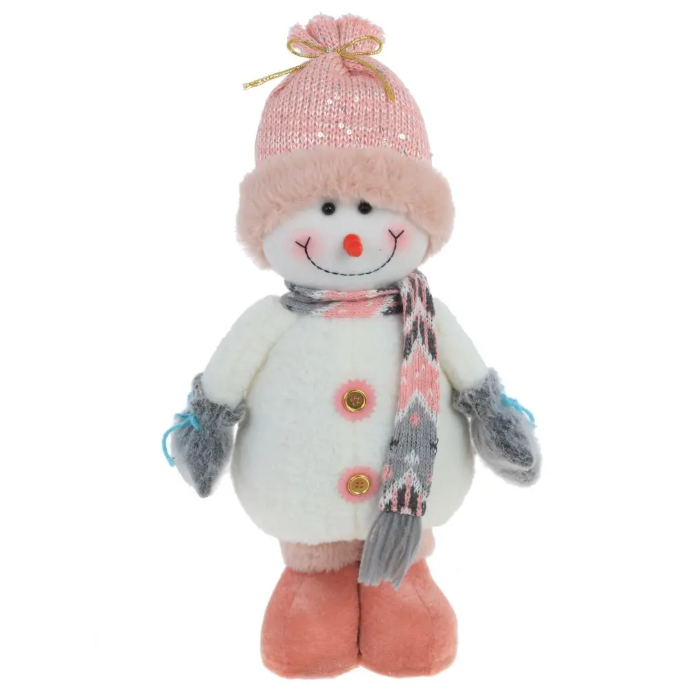 89378945 Игрушка мягкая Снеговик 779452 47 см розово-серый STLM-1446779 Santreyd  - Вид №1