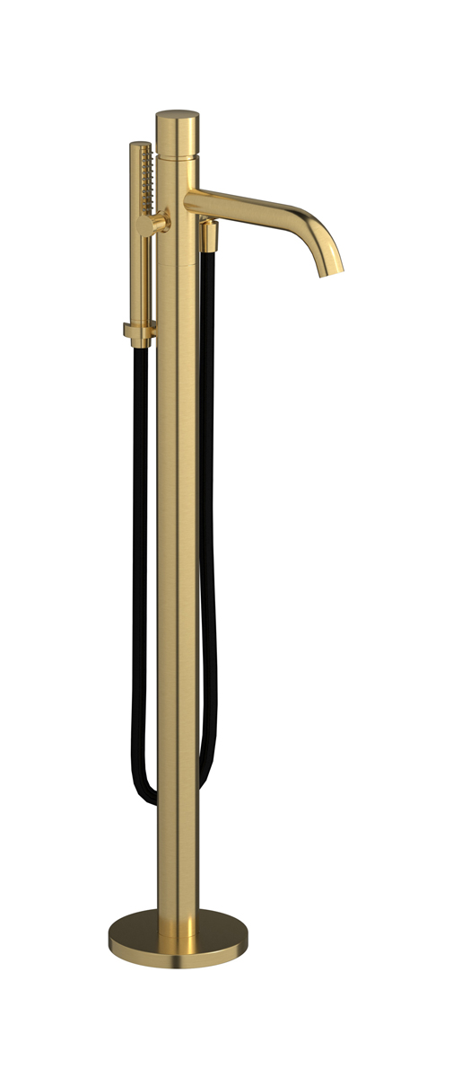 Напольный смесиель для ванны с встроенным душем. WE ARE IB rr399os Brushed Gold Brera