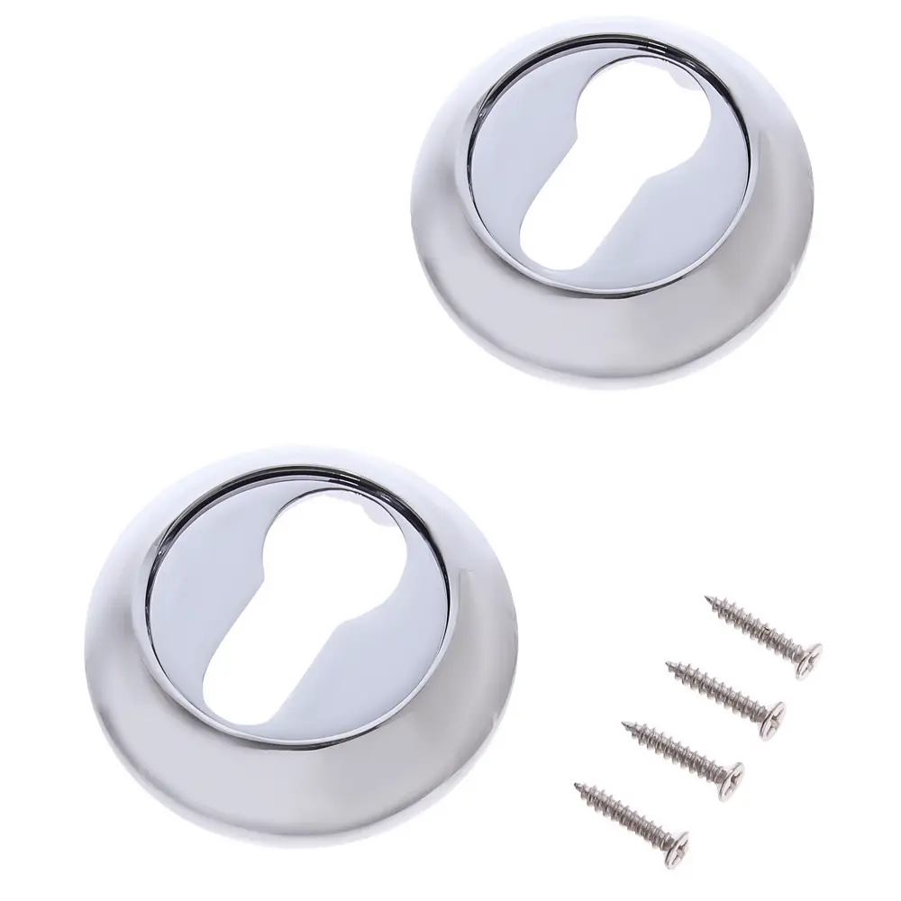 Накладки на цилиндр Megapolis DP-C-08-CR цвет хром 2 шт APECS STLM-2095469 - Вид №1