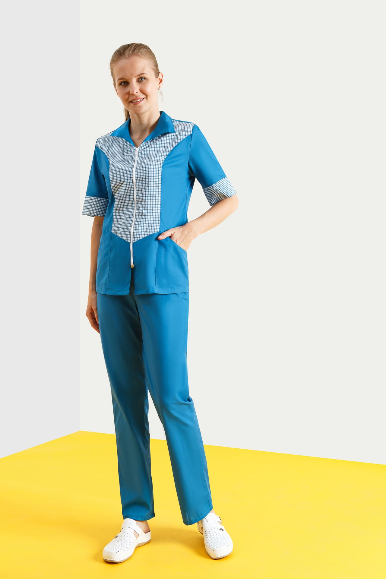 66114 Костюм "Грация" бирюза  Одежда для обслуживающего персонала  размер 48 Спецодежда  - Вид №7