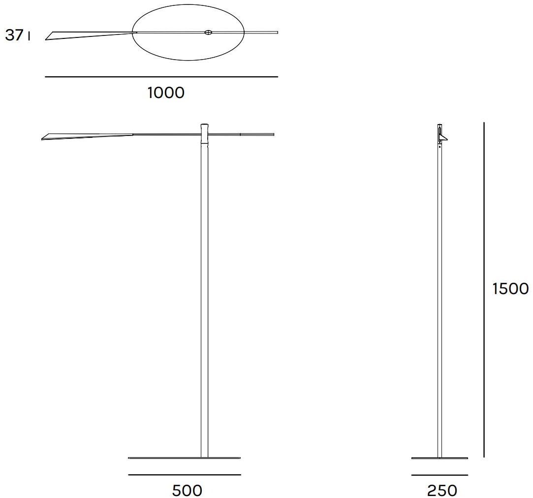 Olev Регулируемый светодиодный торшер из карбона Flamingo sun-id-1375375 - Вид №3