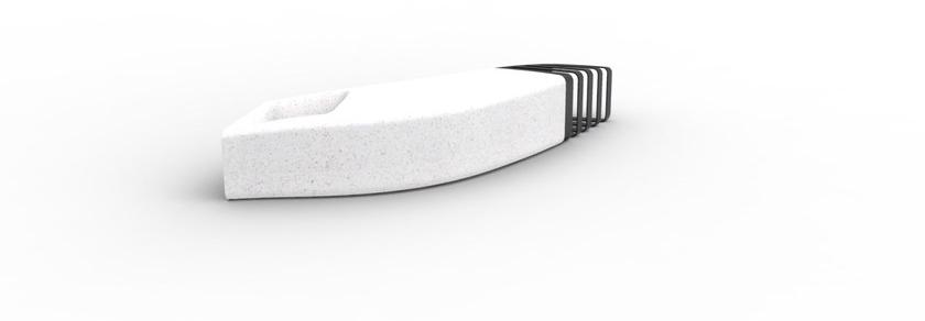 Manufatti Viscio Изогнутая скамья из реконструированного камня без спинки sun-id-1465258 - Вид №13