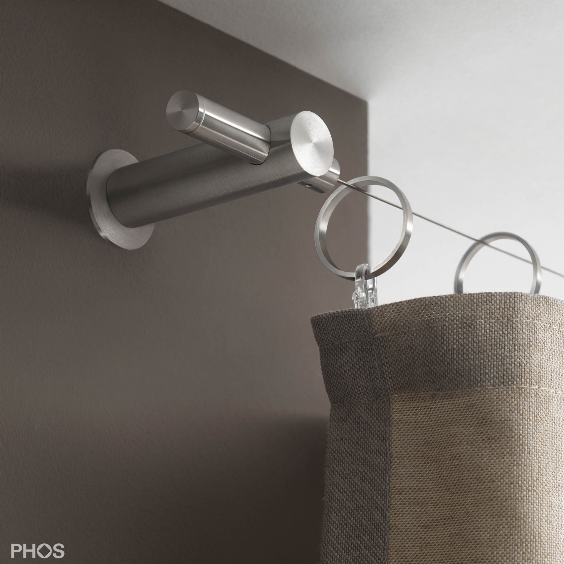 SSAL2080Set10SU104 Система натяжения кабеля в осевом направлении с угловой направляющей до 10 метров, среднее расстояние от стены или потолка PHOS 